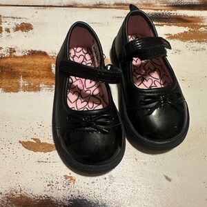 Carter's Black Dress Shoes with Heart Insole